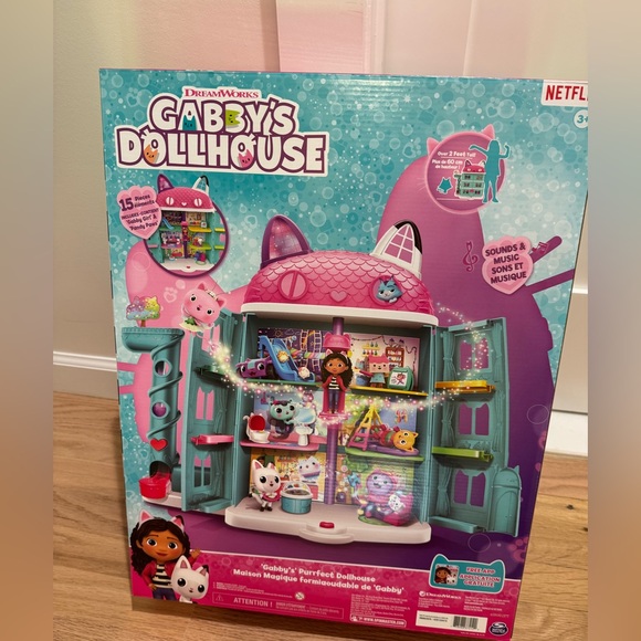 Brand New Gabby’s Dollhouse, Purrfect Dollhouse with 15 Pieces and Sound - Picture 1 of 3